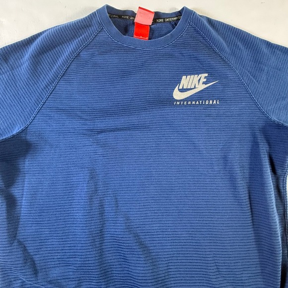 Nike Other - Nike International Crewneck Ribbed Sweatshirt Mens Large Thumbholes 802375-451